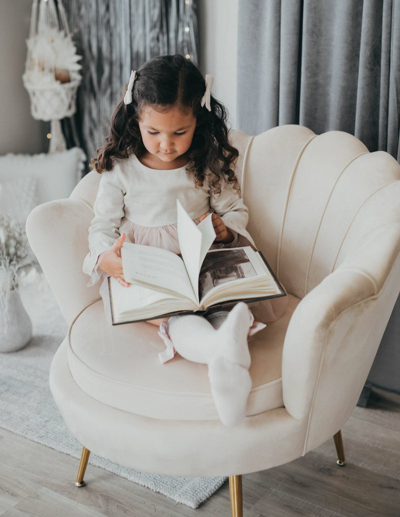 Ever After Linen Tutu Dress - Ivory Blush: 5YRS