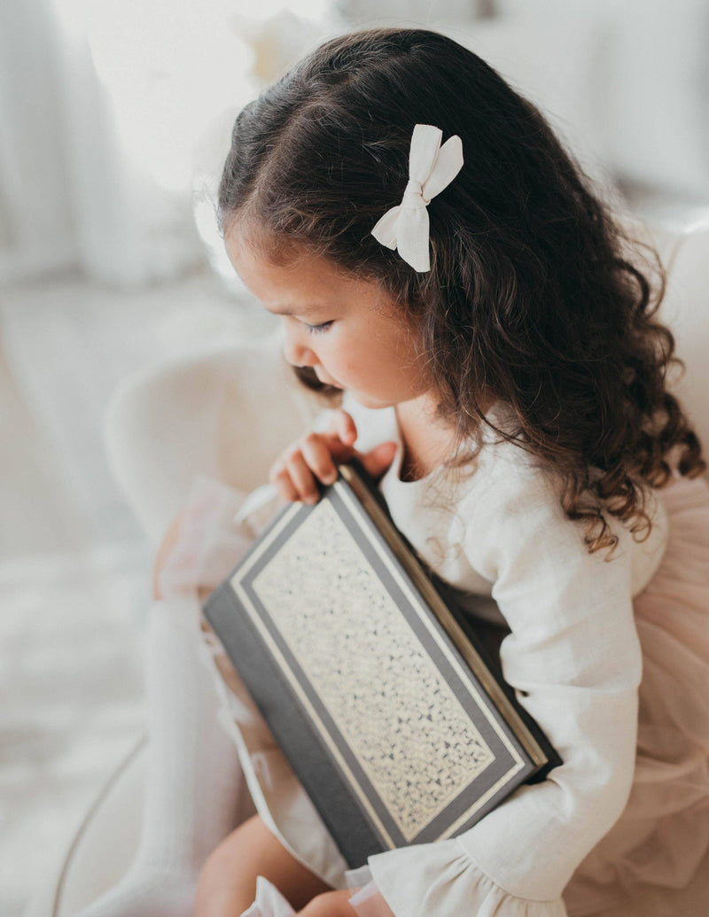 Ever After Linen Tutu Dress - Ivory Blush: 5YRS