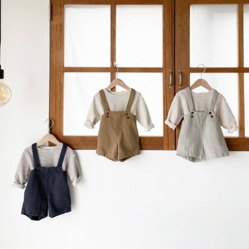 Annie & Charles® BENJAMIN Overalls: Light grey