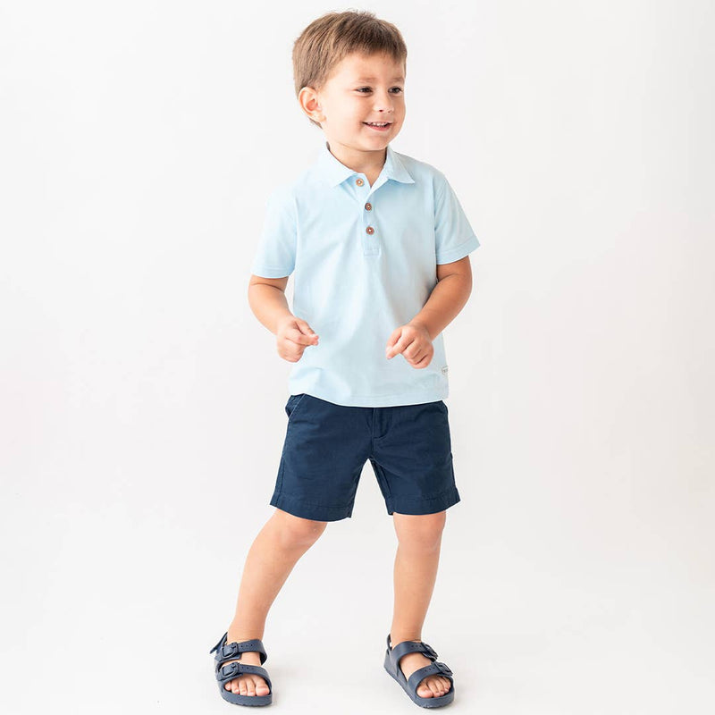 Dark Navy Chino Shorts: Blue