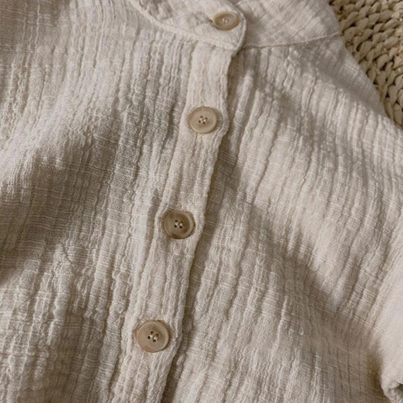 Annie & Charles® Boy Muslin Shirt - Stone