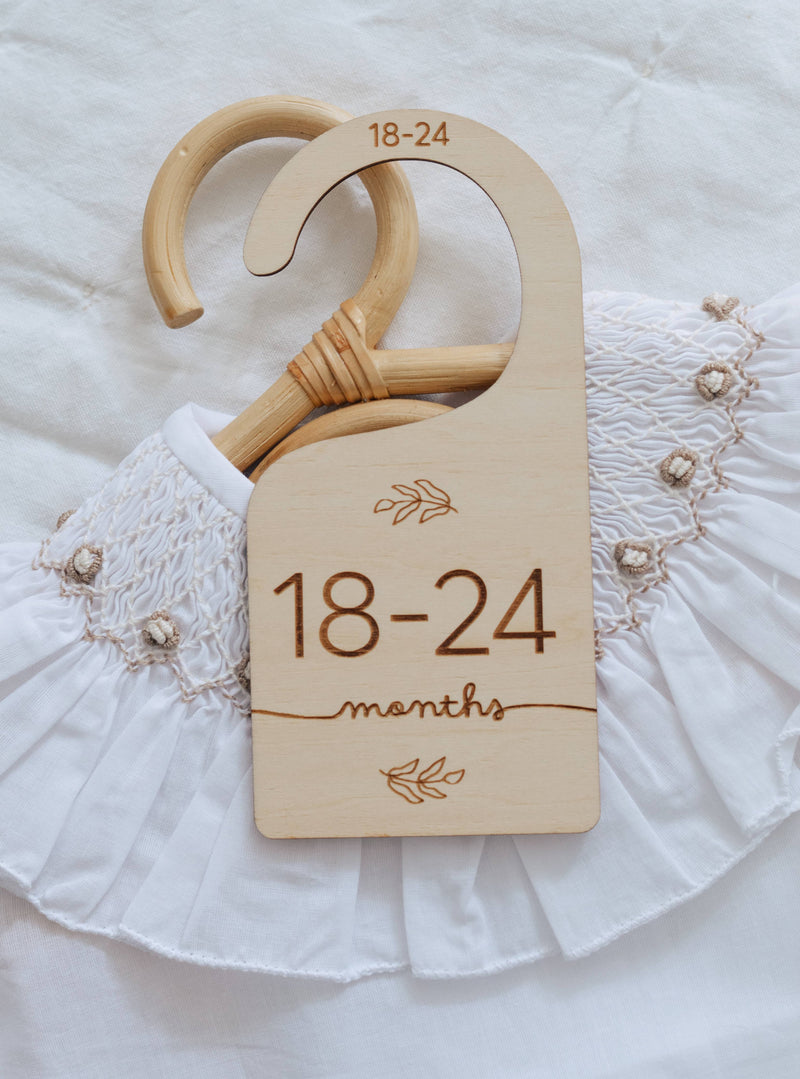 Wooden Baby Hanging Closet Dividers for Nursery Wardrobe- L