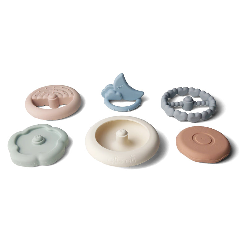 Soft Silicone Stacking Rings Tower - 6 pc