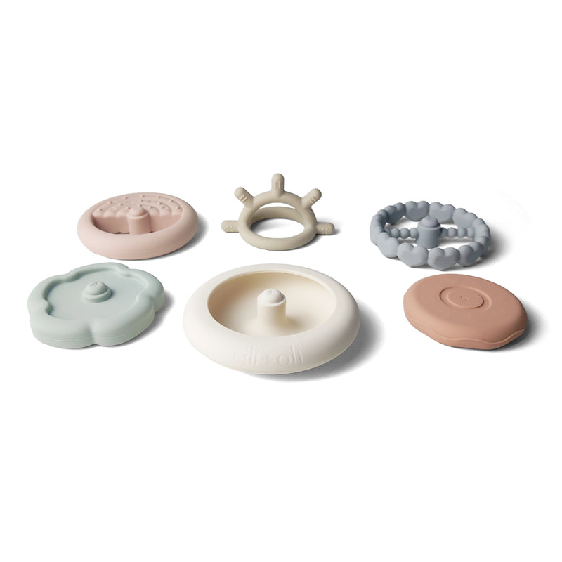 Soft Silicone Stacking Rings Tower - 6 pc