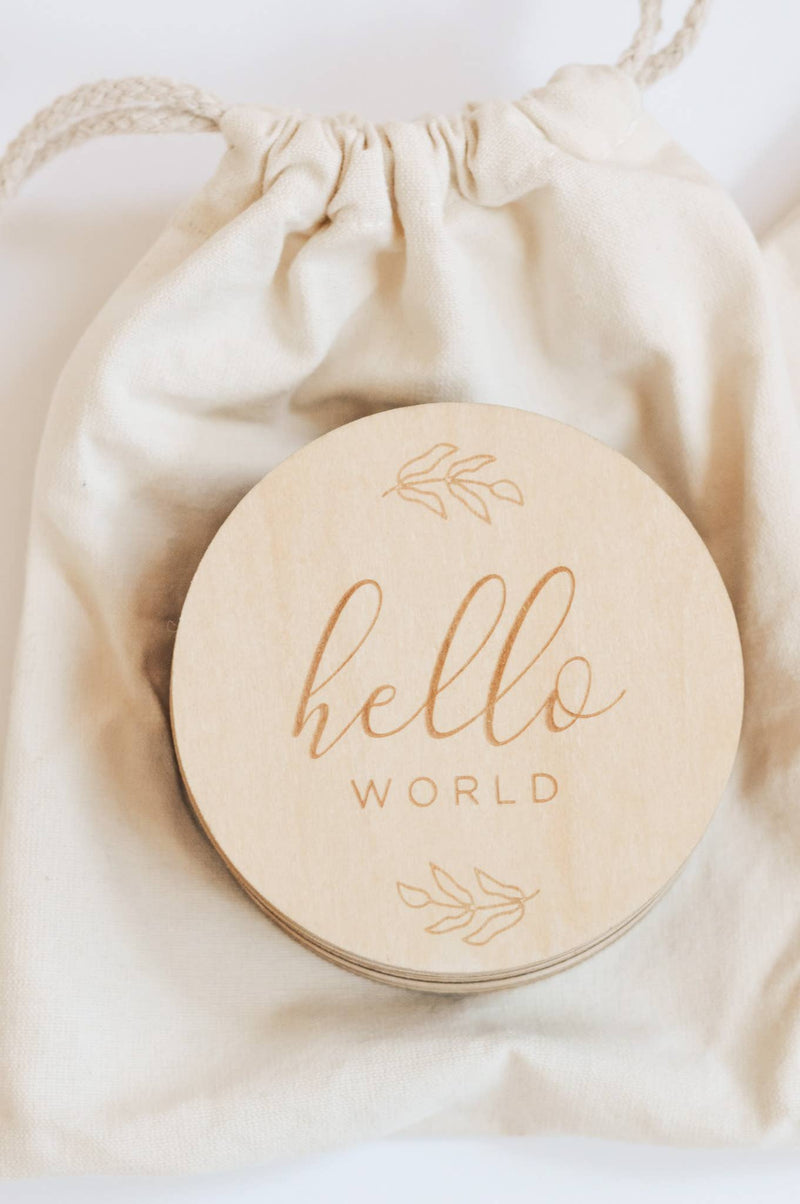 Baby Monthly Milestone Wooden Cards/ Leaves