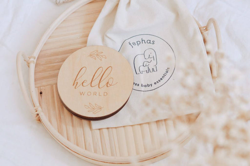 Baby Monthly Milestone Wooden Cards/ Leaves
