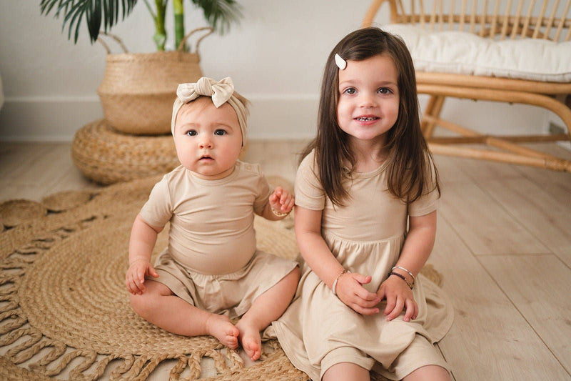 Twirl Skirt Bodysuit | Tan: 18-24 Months