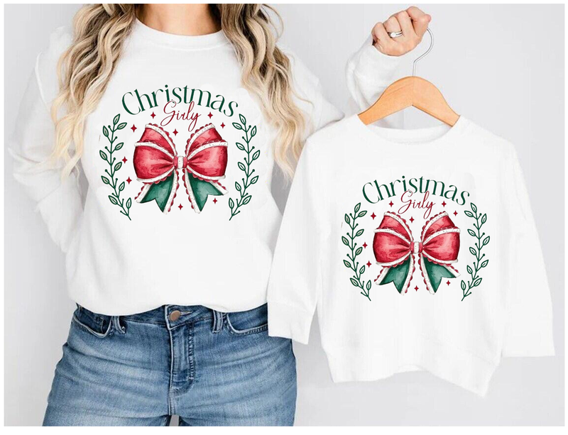 Christmas Sweatshirt Mama Mini Family Matching Sweatshirt: 1 / 3T / Kids