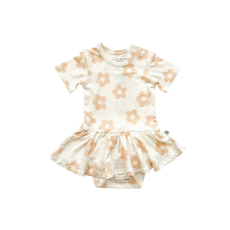 Twirl Skirt Bodysuit - Blush Daisy: Newborn
