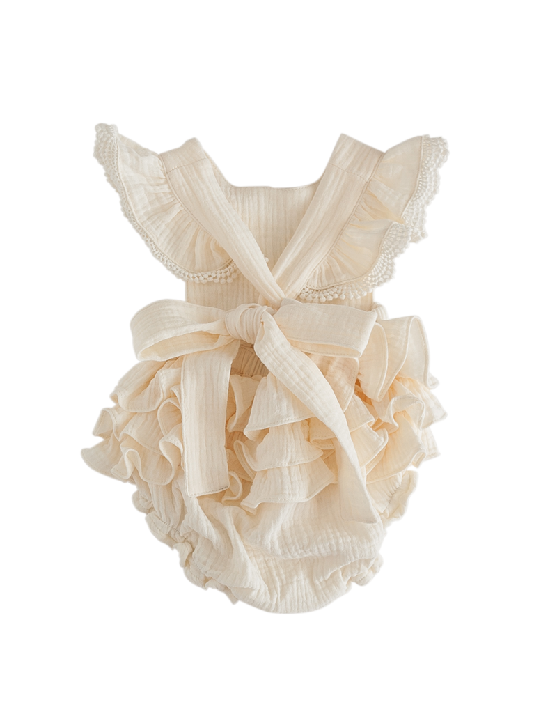 Liliana Muslin Playsuit - Cream