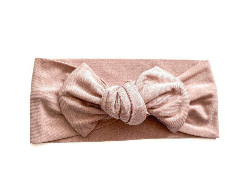 Dusty Pink Baby Bow Headband