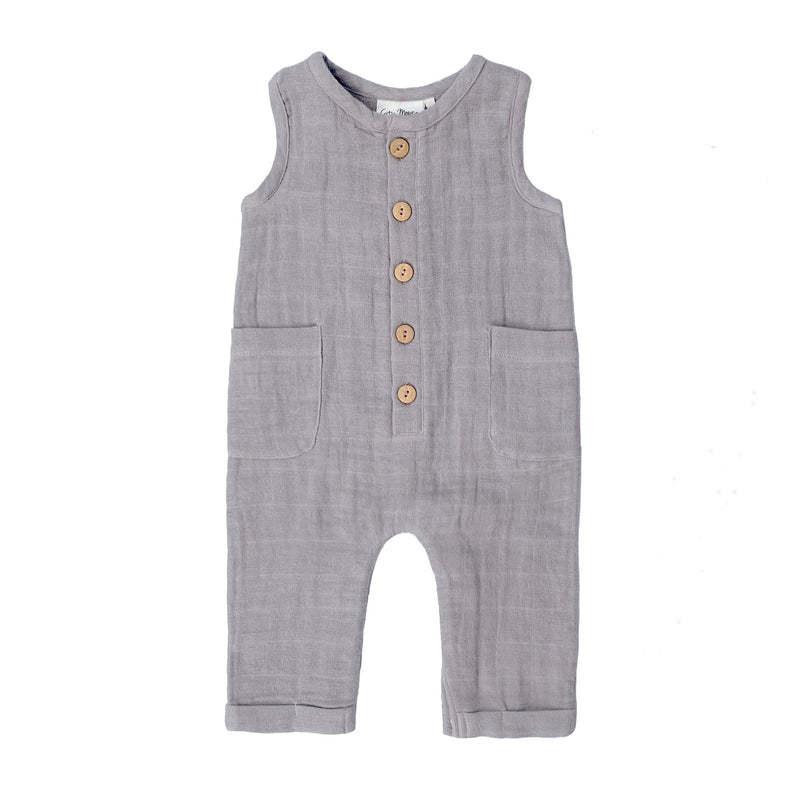 Tank Long Romper- Silver