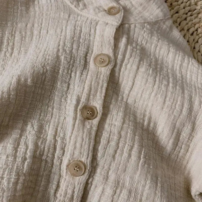 Annie & Charles® Muslin Top: Cream