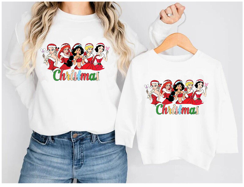 Christmas Sweatshirt Mama Mini Family Matching Sweatshirt: 1 / S / Mom