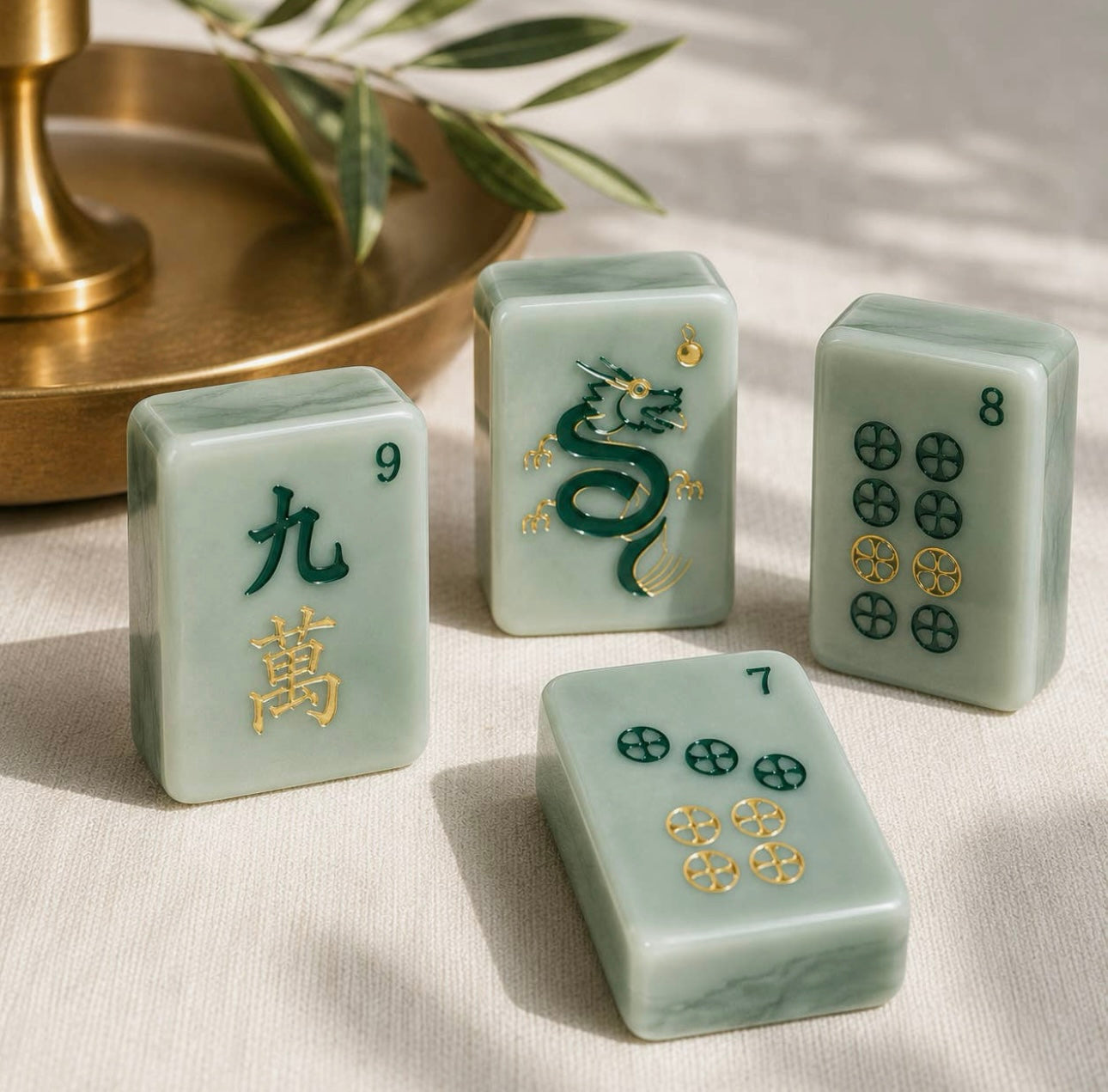 Tala Mahj - Tradewind Mahjong Tiles - Mint and Sea