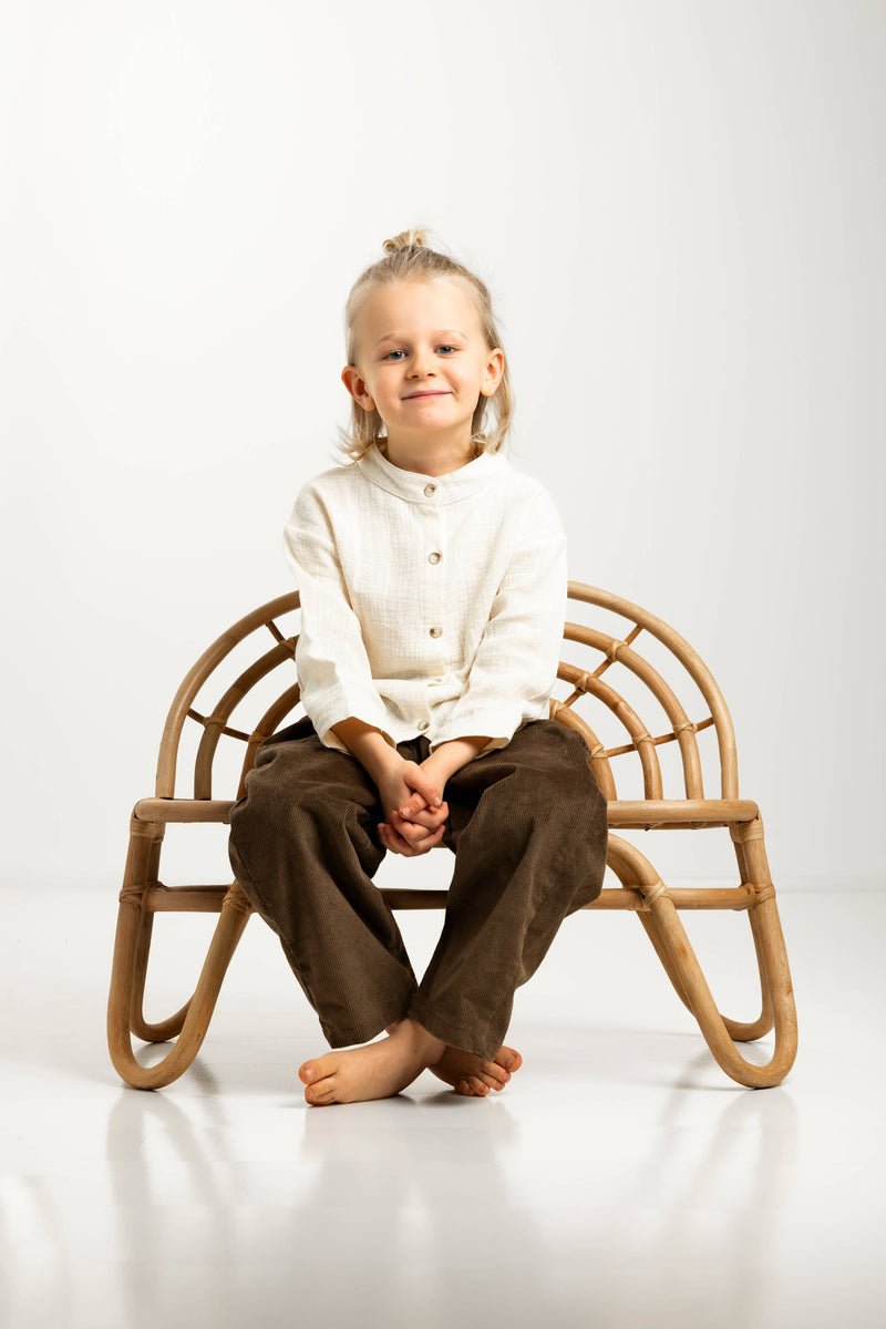 Annie & Charles® Muslin Top: Cream